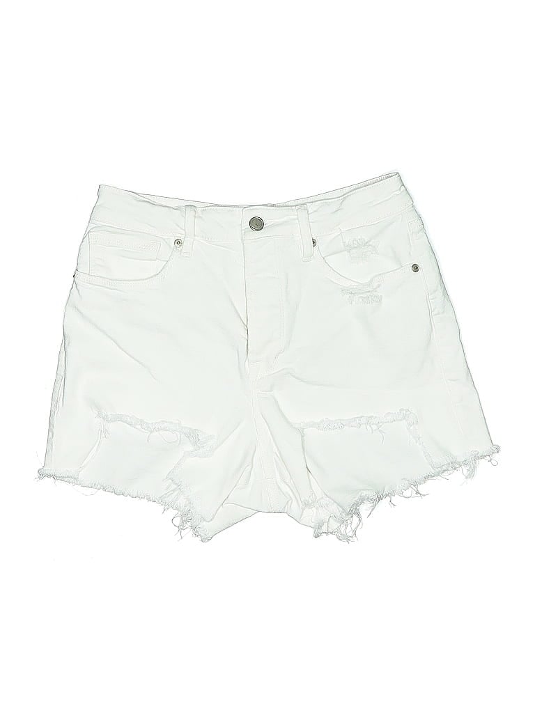 Pre-owned Good American Denim Shorts In White