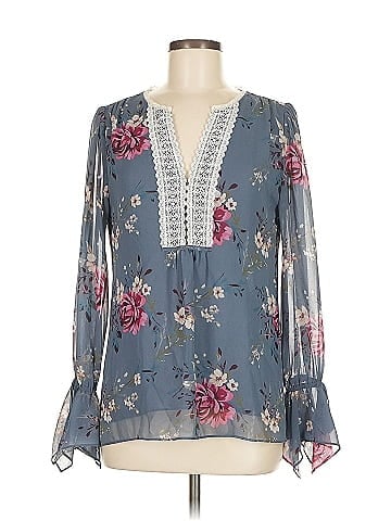 White House Black Market Long Sleeve Blouse (view 1)