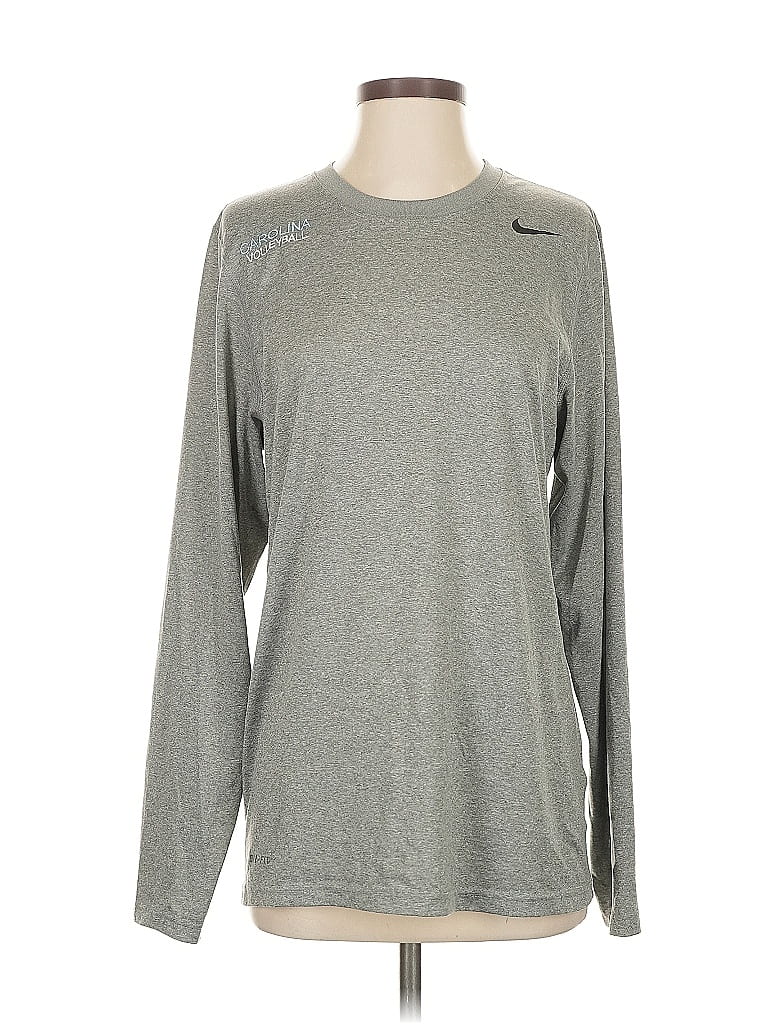 Pre-owned Nike Long Sleeve T-shirt In Gray