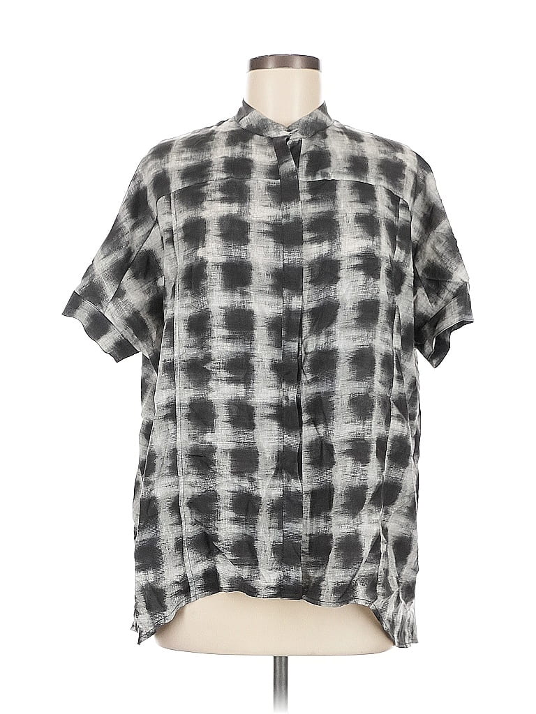 Pre-owned Ro & De Short Sleeve Blouse In Gray