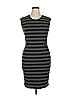Cache Stripes Gray Casual Dress Size XL - photo 1