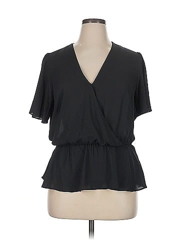 INC International Concepts Short Sleeve Blouse (view 1)