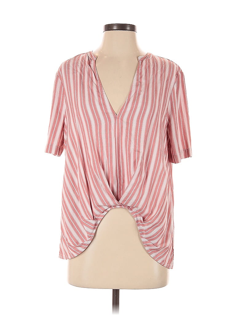 Pre-owned Bcbgeneration Short Sleeve Blouse In Pink