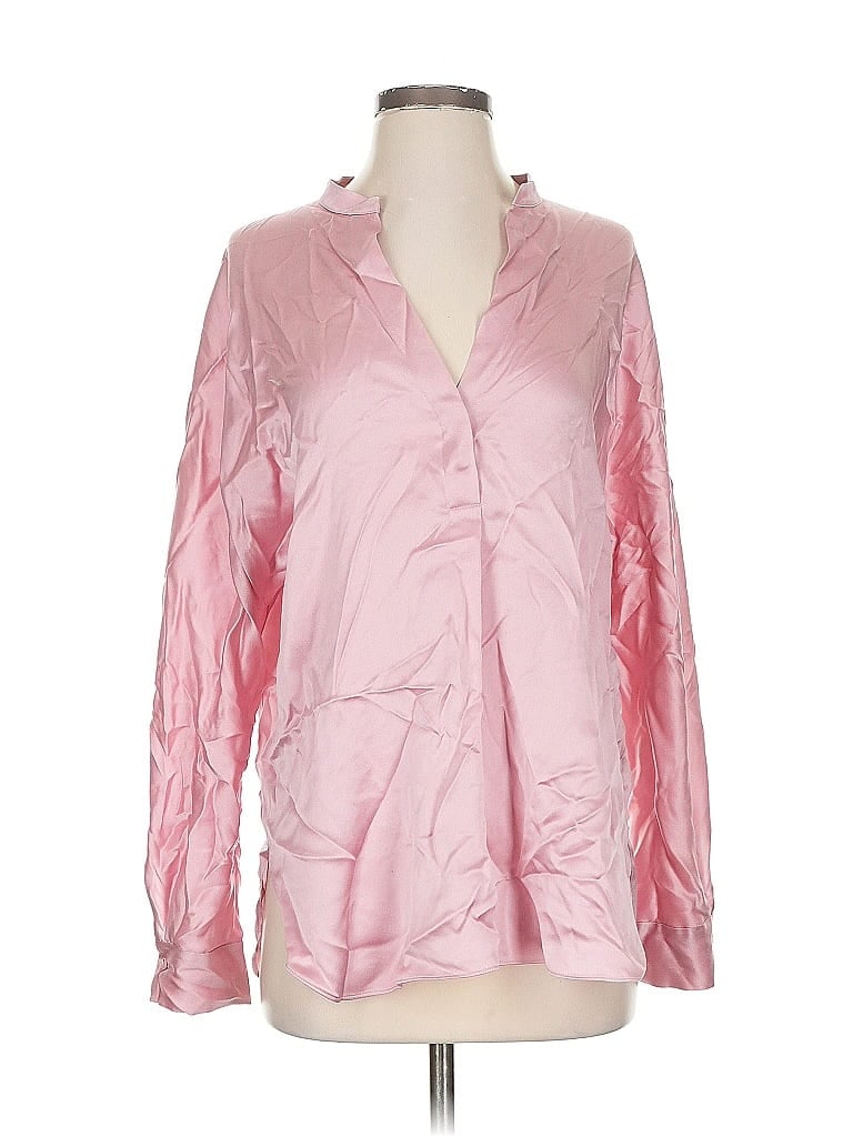 Pre-owned Vince Long Sleeve Blouse In Pink
