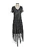 Chico's 100% Polyester Chevron-herringbone Black Casual Dress Size XS (000) - photo 1