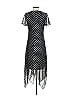 Chico's 100% Polyester Chevron-herringbone Black Casual Dress Size XS (000) - photo 2