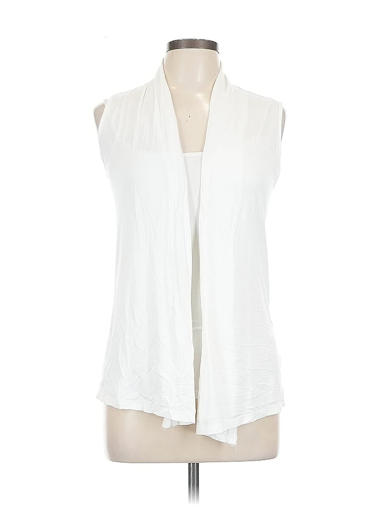 Pre-owned Assorted Brands Cardigan Sweater In White