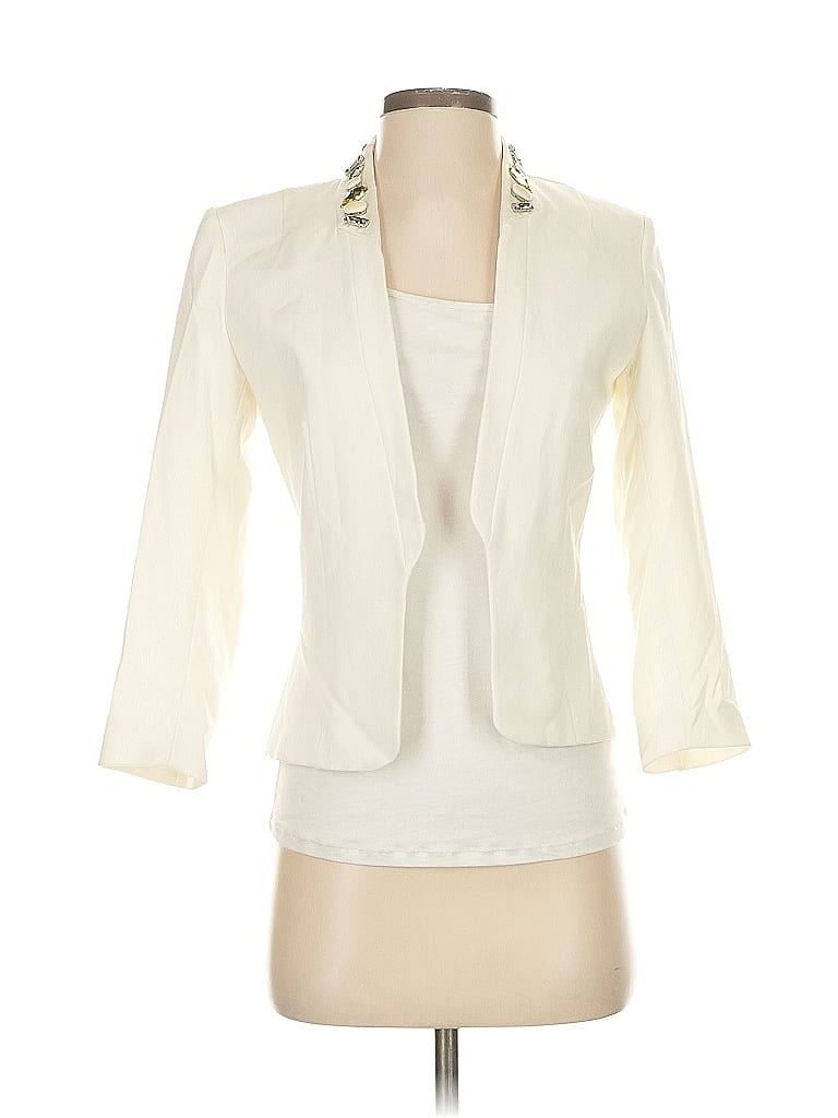 Pre-owned H&m Conscious Blazer Jacket In White