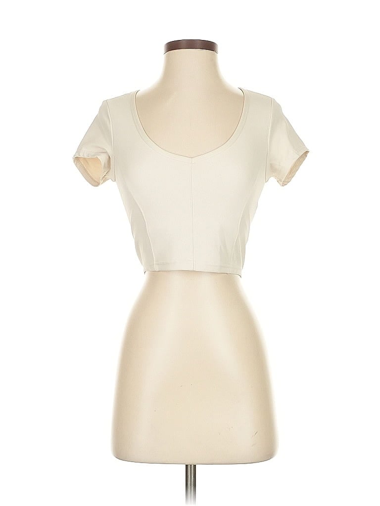 Pre-owned Offline By Aerie Short Sleeve T-shirt In White