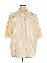 Woman Within Short Sleeve Button Down Shirt