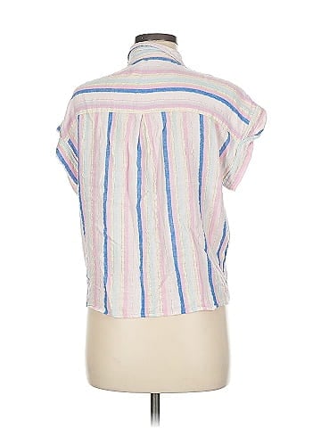 Aqua Short Sleeve Blouse (view 2)