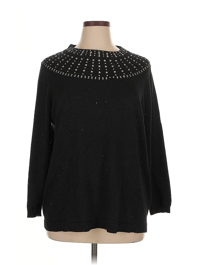 Pre-owned Lane Bryant Pullover Sweater In Black