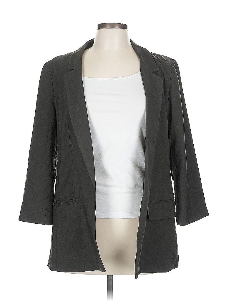 Pre-owned Ann Taylor Loft Blazer Jacket In Gray