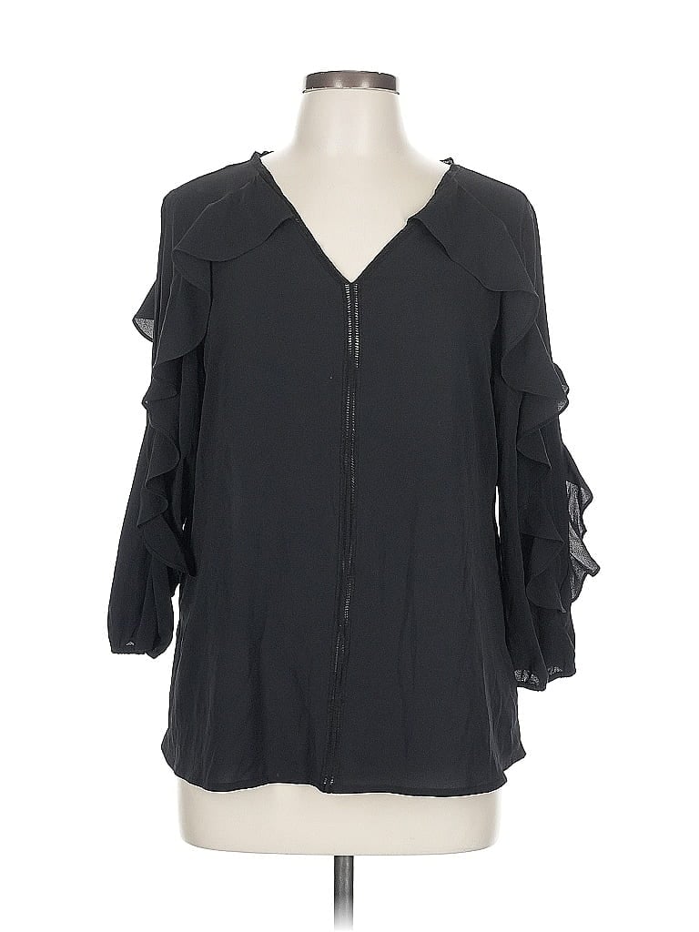 Click to view more detailed imagery on our partner's website Pre-owned Stylus 3/4 Sleeve Blouse In Black