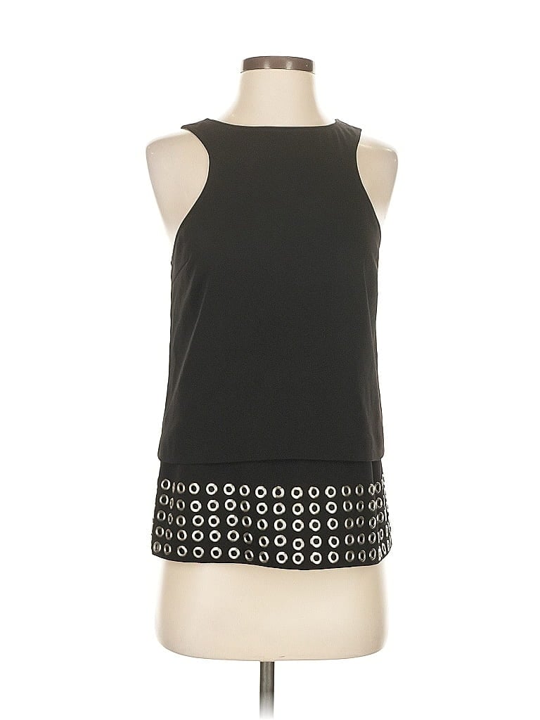 STYLESTALKER Pre-owned Sleeveless Top Black Halter Neckline Tops