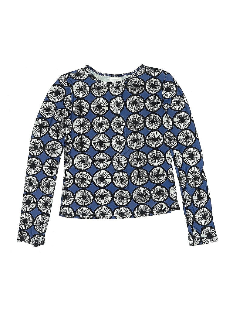MARIMEKKO Pre-owned Kids' Long Sleeve Top Blue Keyhole Neckline Tops