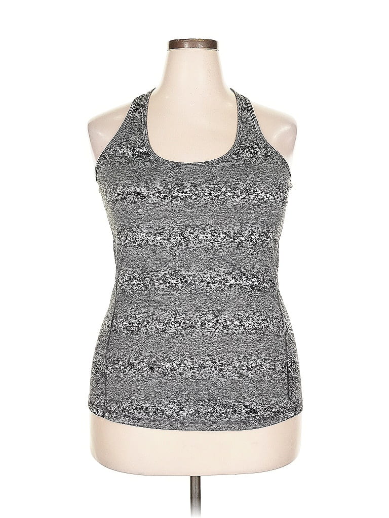 Pre-owned Icyzone Tank Top Gray Halter Neckline Tops