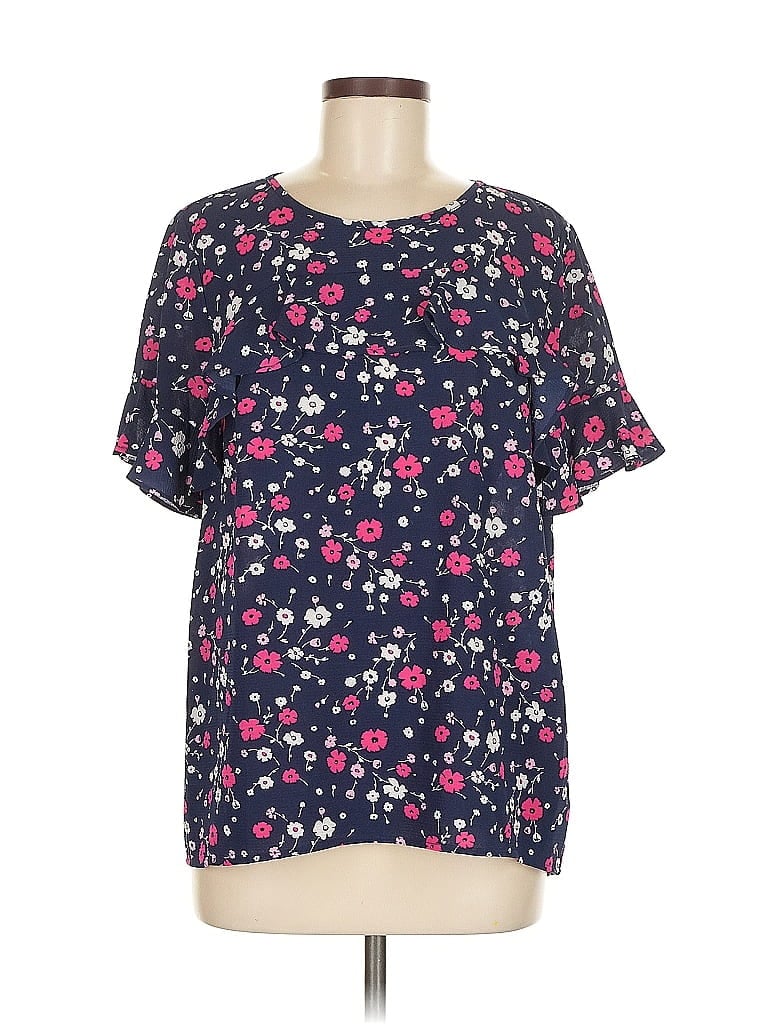 Pre-owned Michael Michael Kors Short Sleeve Blouse In Blue