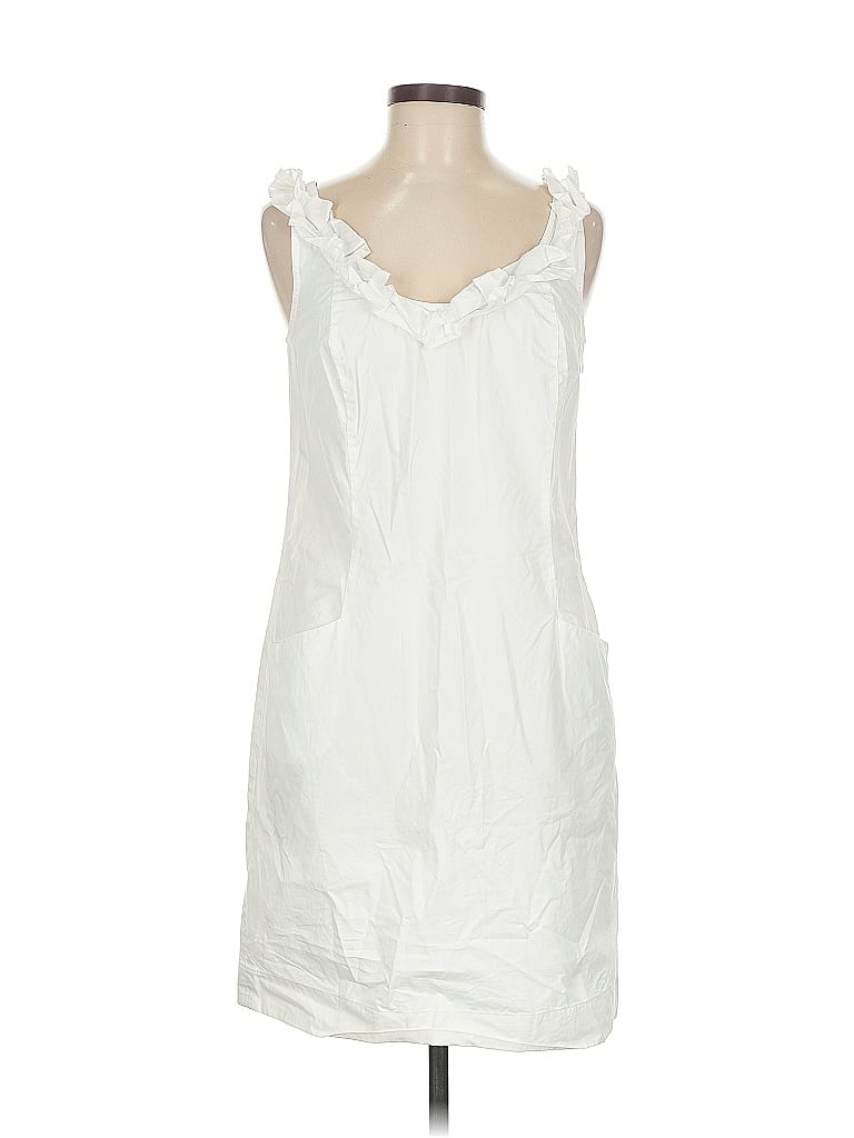 Pre-owned Ann Taylor Casual Dress In White