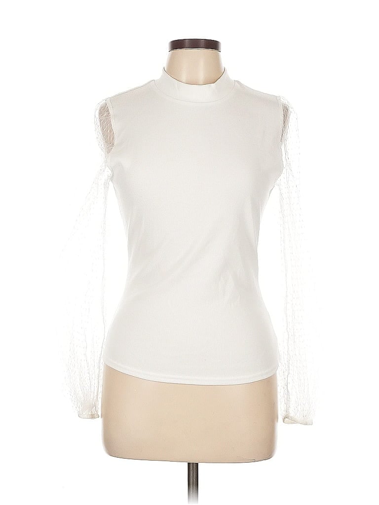 LULUS Pre-owned Long Sleeve T-shirt In White