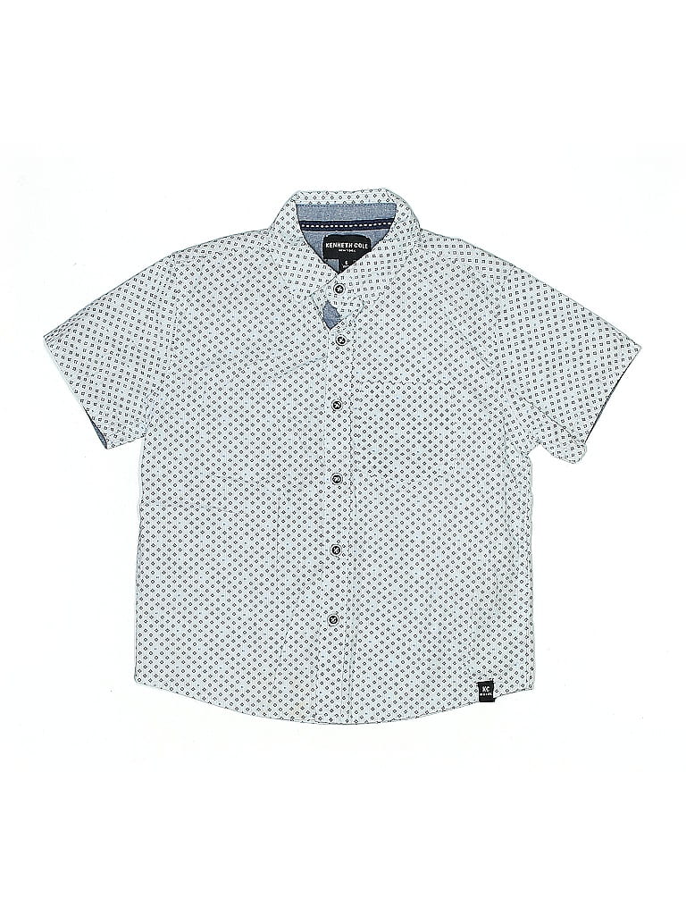 KENNETH COLE REACTION Pre-owned Kids' Short Sleeve Button Down Shirt In Blue
