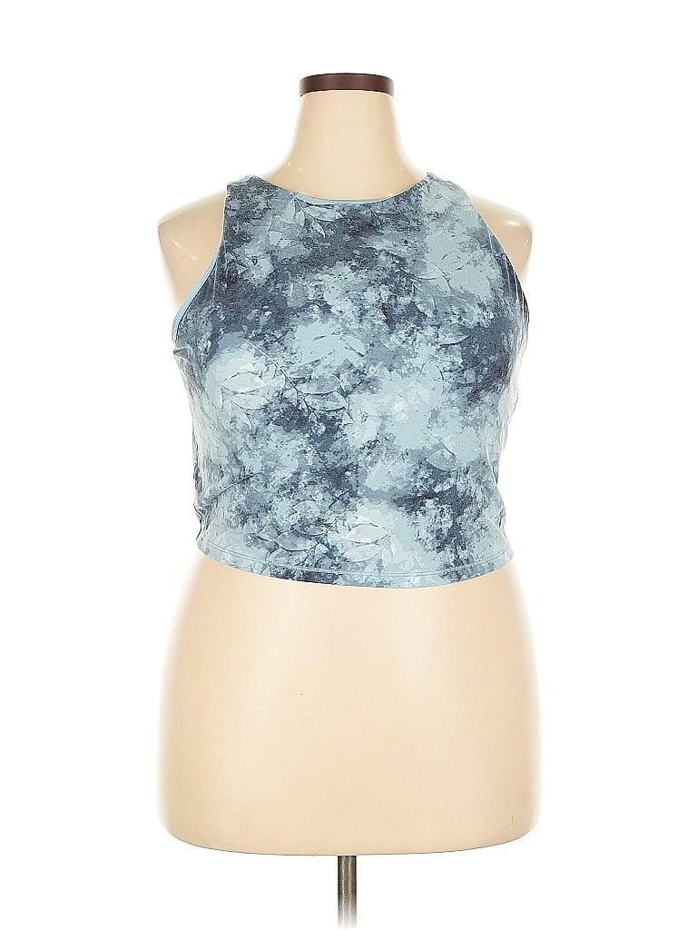 Pre-owned Active By Old Navy Tank Top Blue Halter Neckline Tops