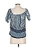 Charming Charlie 100% Polyester Blue Short Sleeve Blouse Size S - photo 2
