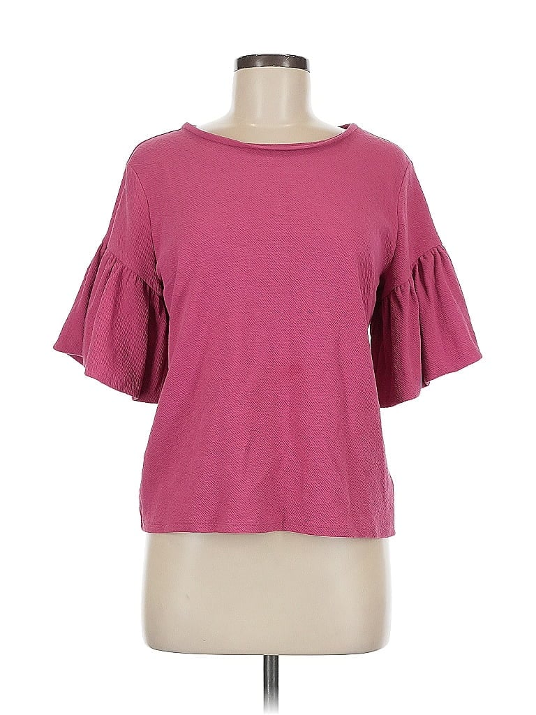 Pre-owned Express Short Sleeve Top Pink Boatneck Tops