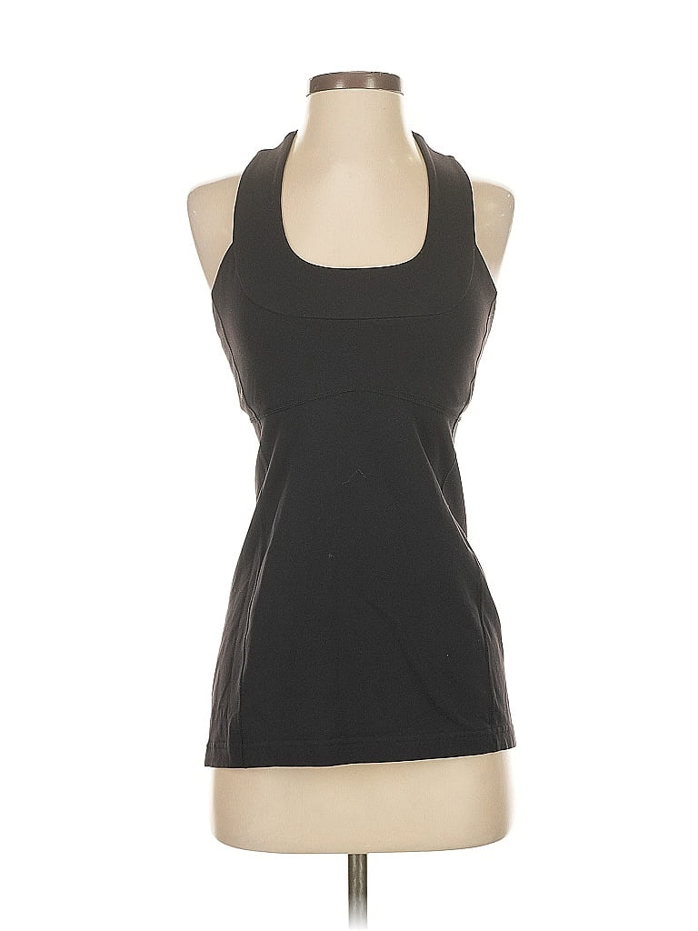 Pre-owned Lululemon Athletica Tank Top Black Halter Neckline Tops