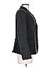 Akris Punto Gray Black Wool Blazer Size 12 - photo 3