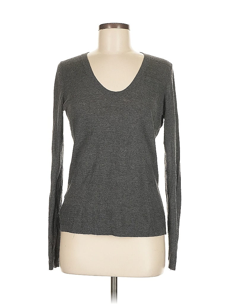 Pre-owned Ann Taylor Long Sleeve T-shirt In Gray