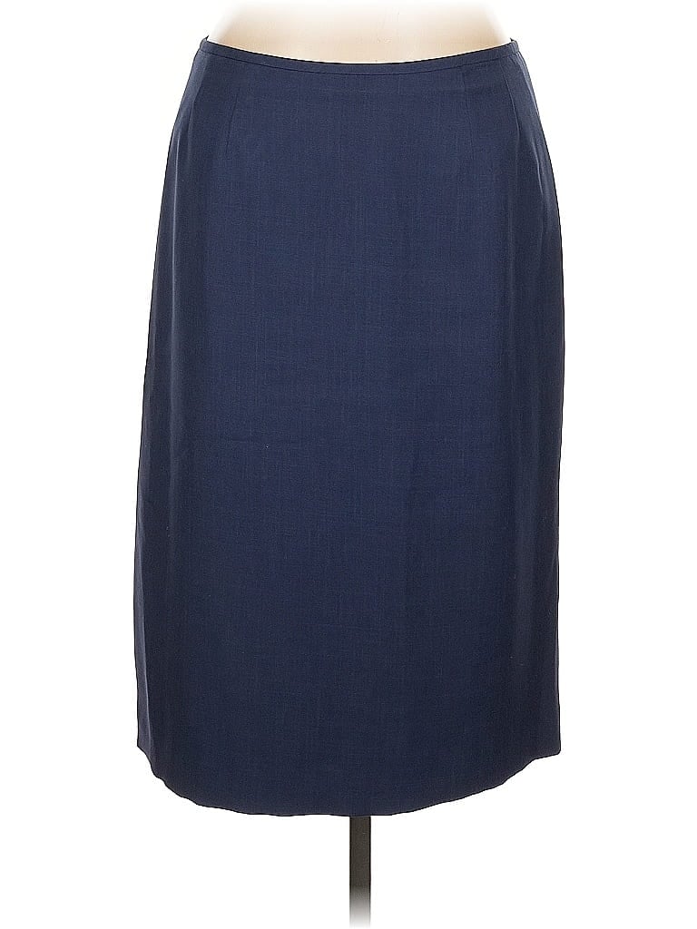 Le Suit 100% Polyester Solid Blue Formal Skirt Size 10 - photo 1