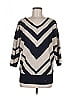 Premise Studio Chevron-herringbone Ivory Blue Pullover Sweater Size M - photo 1