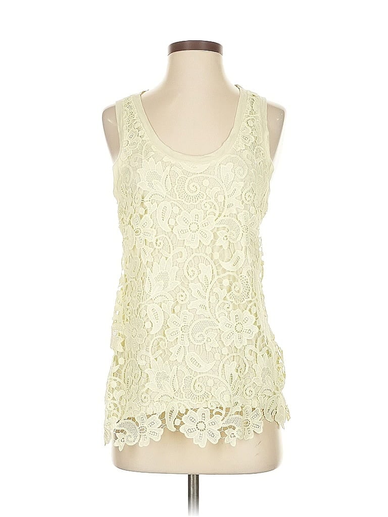 Pre-owned J.crew Factory Store Sleeveless Blouse In White