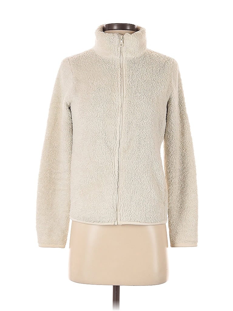 Pre-owned Uniqlo Faux Fur Jacket In White