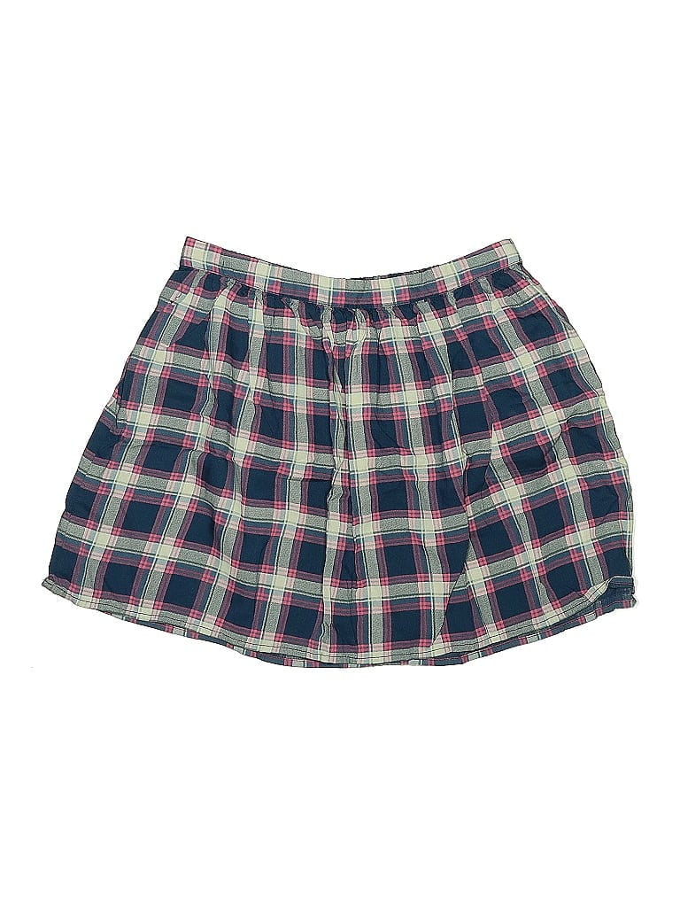 Abercrombie 100% Viscose Plaid Blue Pink Skirt Size XL (toddler) - photo 1