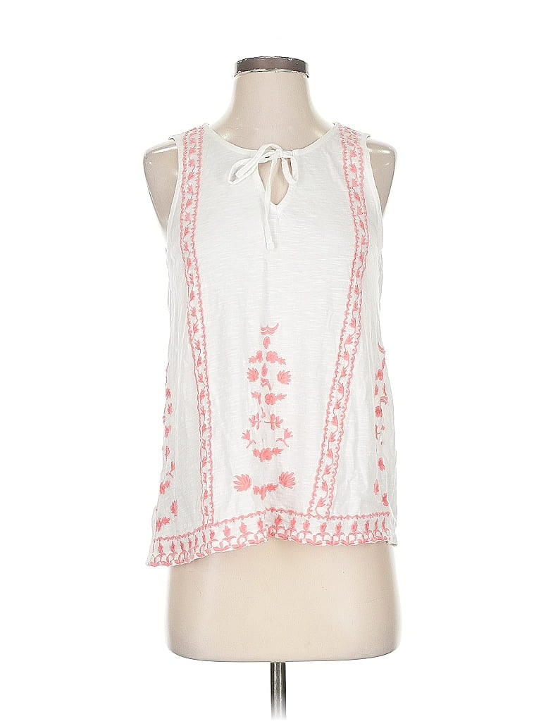 Pre-owned Ann Taylor Loft Outlet Sleeveless Blouse In White