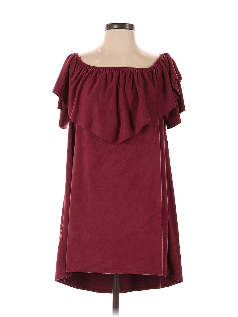 Pre-owned Unbranded Casual Dress In Burgundy