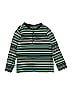 Tea 100% Cotton Green Black Long Sleeve Henley Size 7 - photo 1