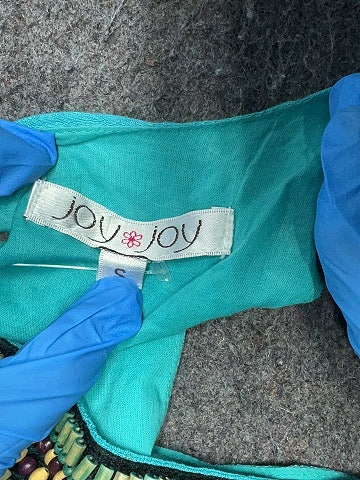 Joy Joy 100% Polyester Teal Tank Top Size S