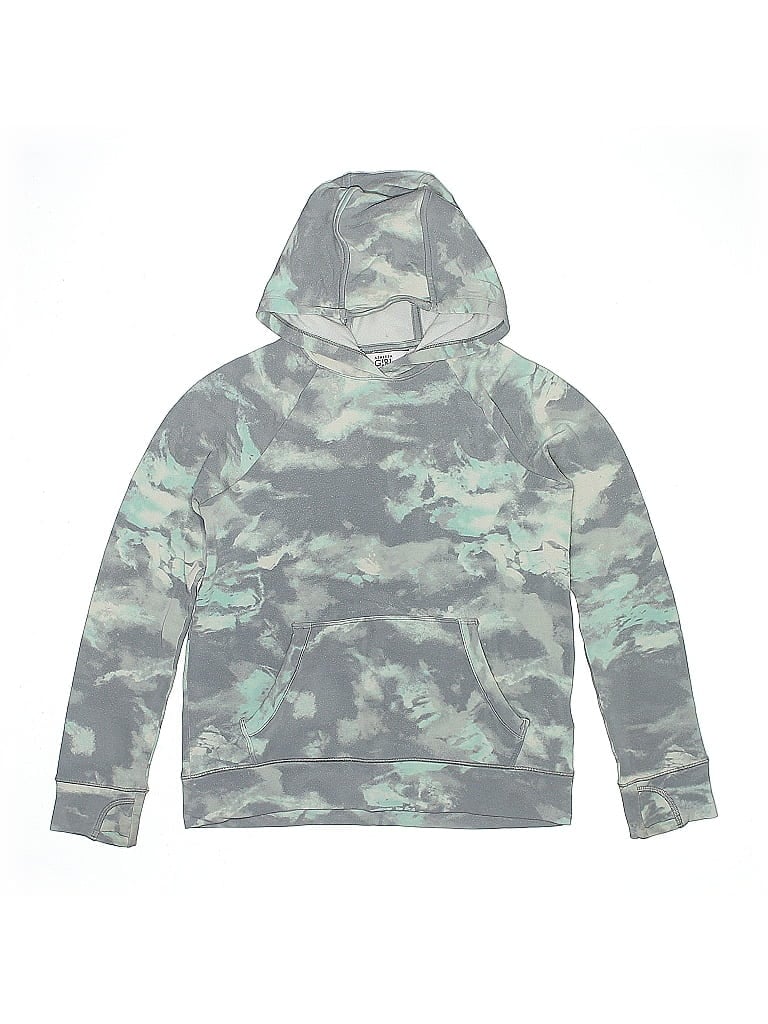 Pre-owned Athleta Girl Kids' Pullover Hoodie In Green