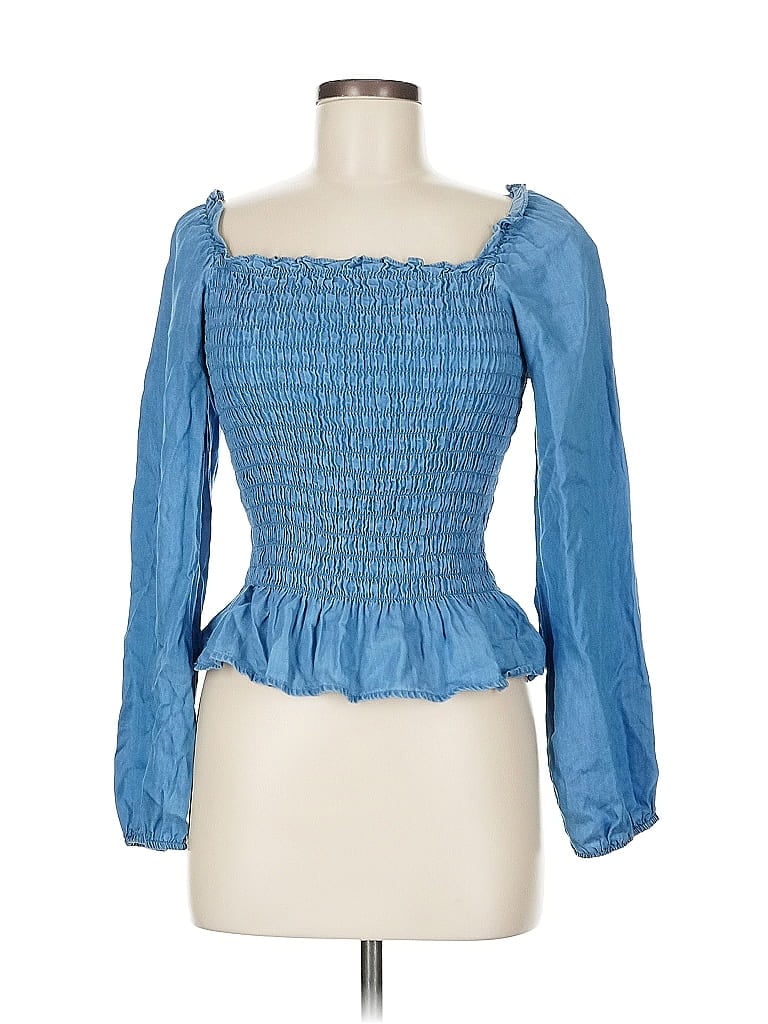 Pre-owned Blue Rain 3/4 Sleeve Blouse In Blue