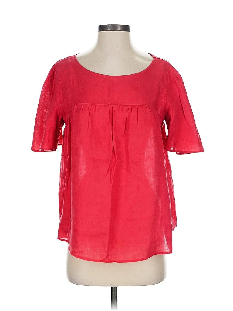 Pre-owned United Colors Of Benetton Short Sleeve Blouse In Red