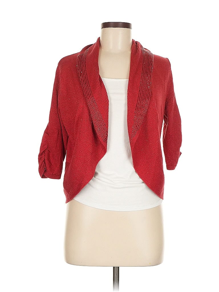 Pre-owned Coldwater Creek Cardigan Sweater In Red