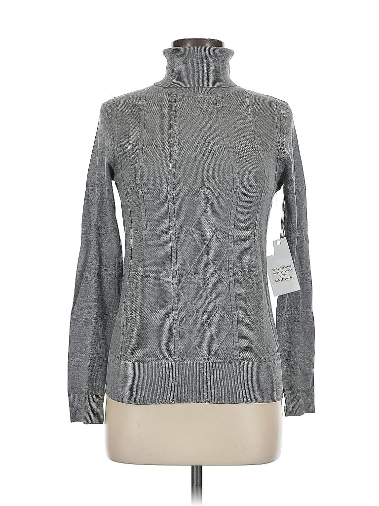 Pre-owned Assorted Brands Turtleneck Sweater In Gray