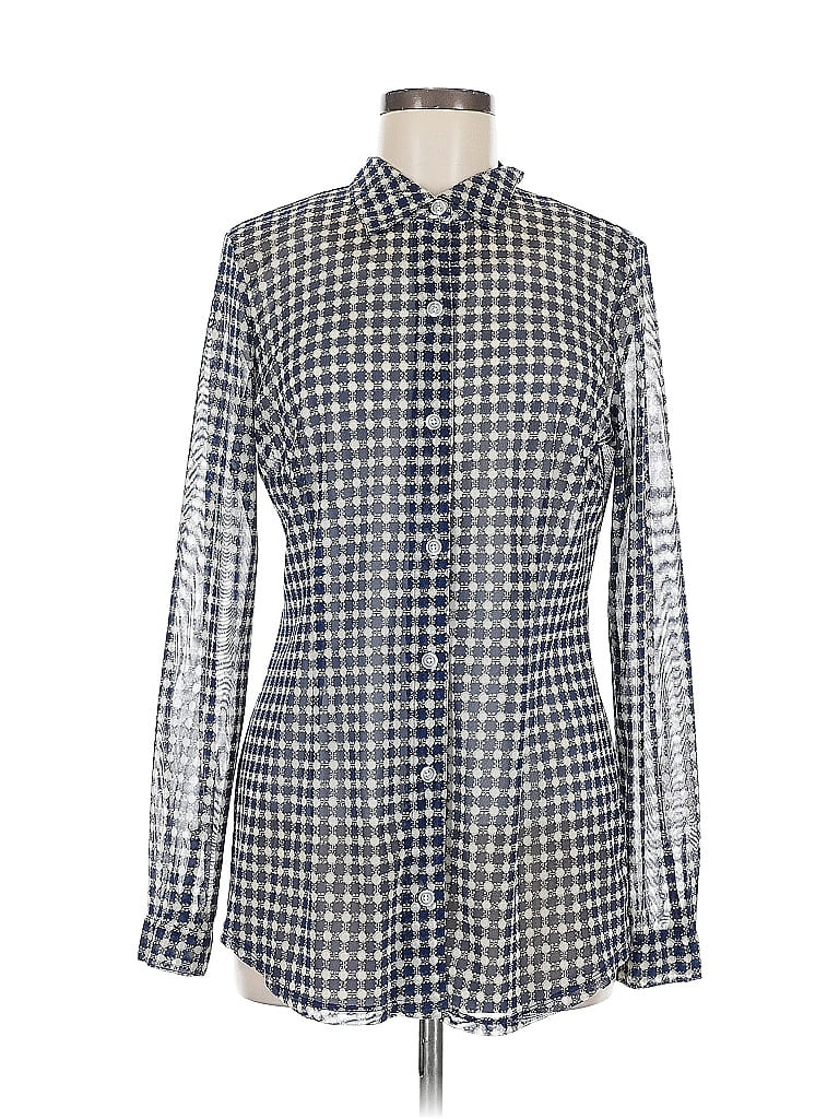 Pre-owned Cabi Long Sleeve Blouse In Blue