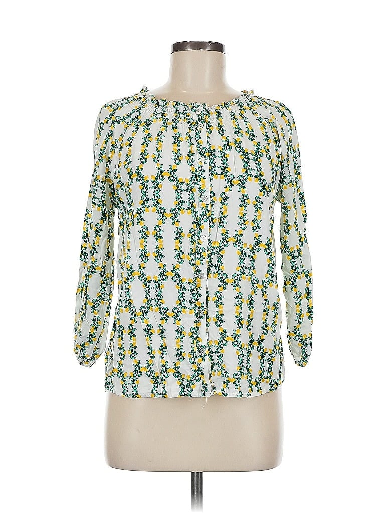 Pre-owned Jane And Delancey 3/4 Sleeve Blouse In Green