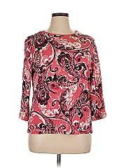 Jm Collection 3/4 Sleeve T Shirt