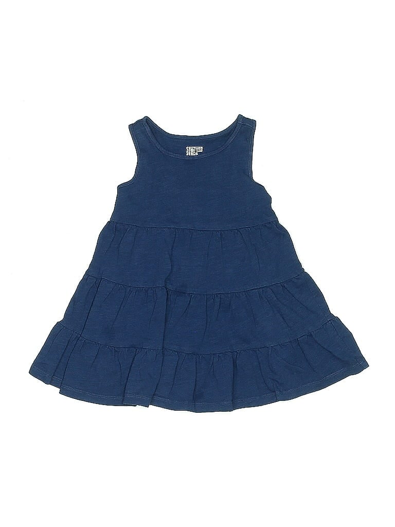 Spotted Zebra Solid Blue Dress Size 2T - photo 1