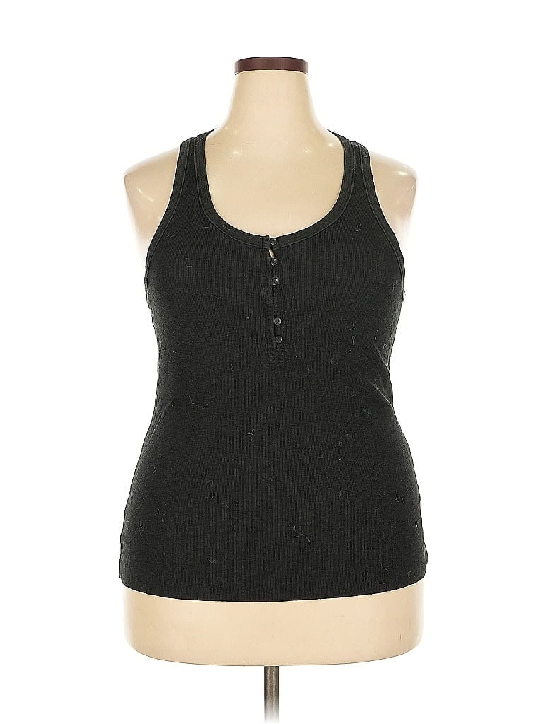 Pre-owned Aerie Tank Top Black Halter Neckline Tops
